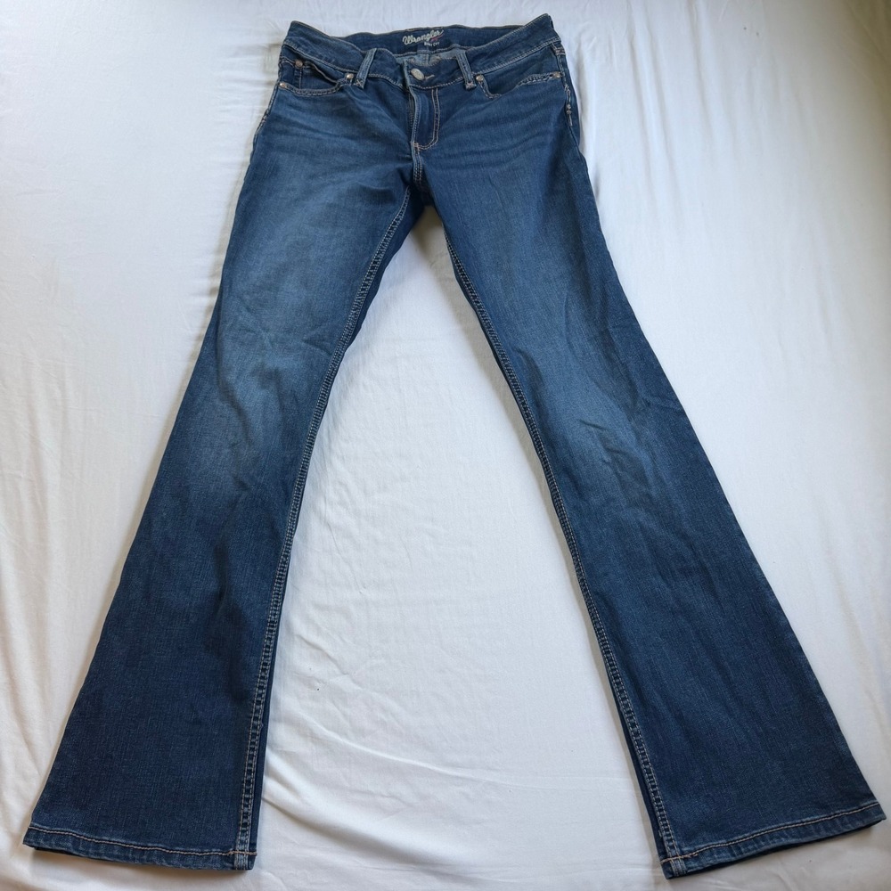 Wrangler Womens Boot Cut 32x32 (Tag 9/10 x 34) Jeans Medium Wash Blue Denim
